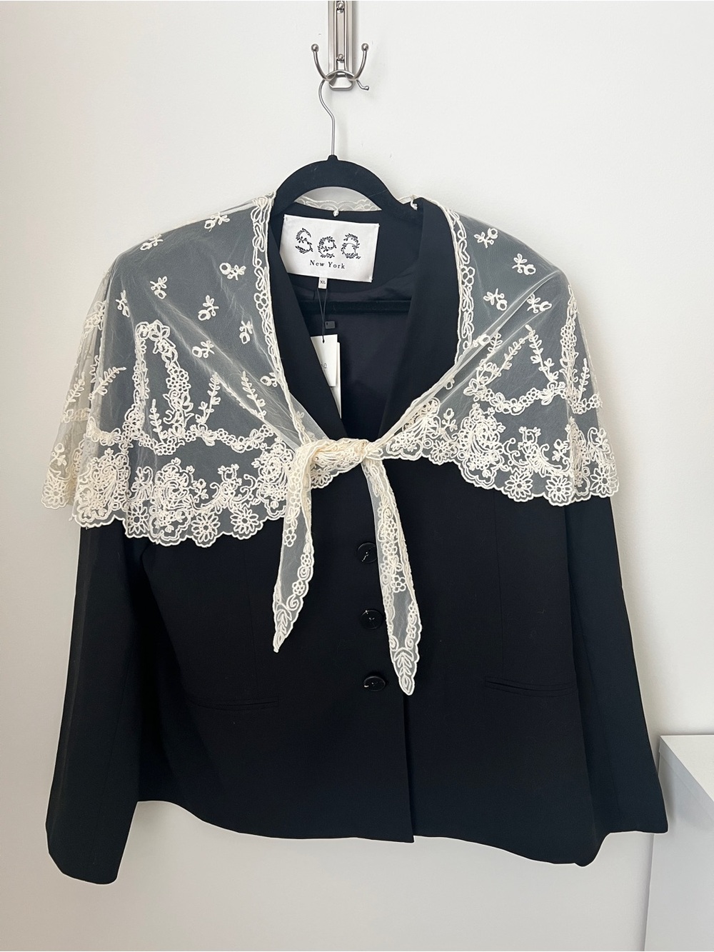 Sea NY Elisa Tropical Wool Capelet Jacket size XL NWT